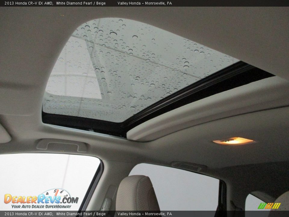 2013 Honda CR-V EX AWD White Diamond Pearl / Beige Photo #13