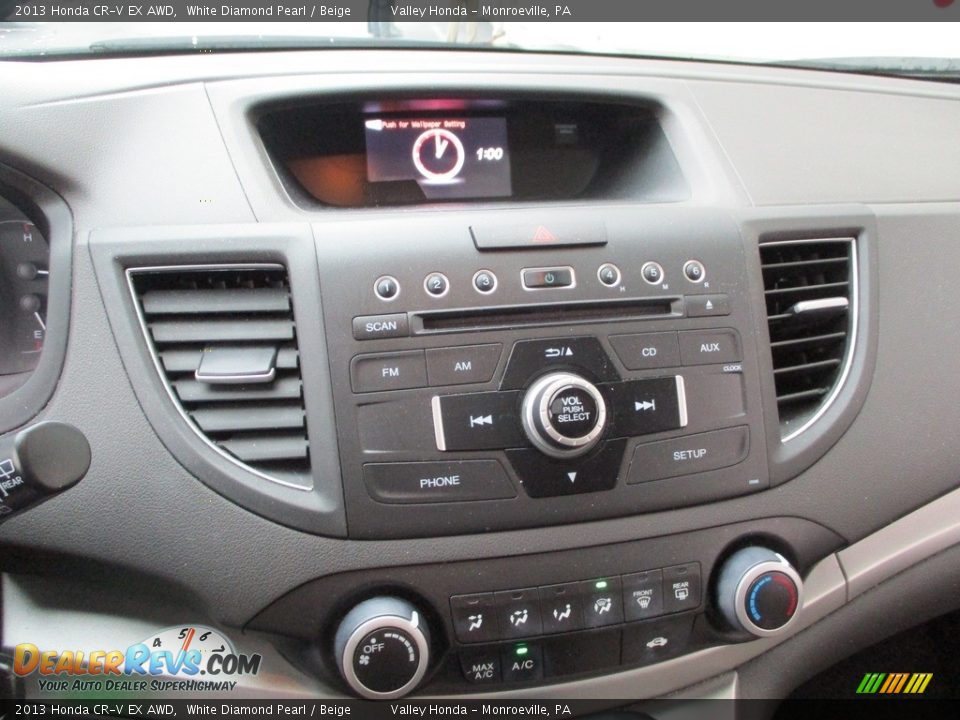 2013 Honda CR-V EX AWD White Diamond Pearl / Beige Photo #15