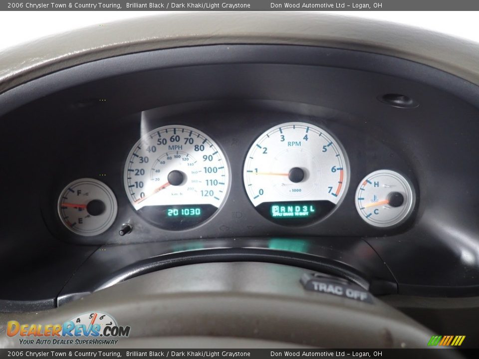 2006 Chrysler Town & Country Touring Brilliant Black / Dark Khaki/Light Graystone Photo #29
