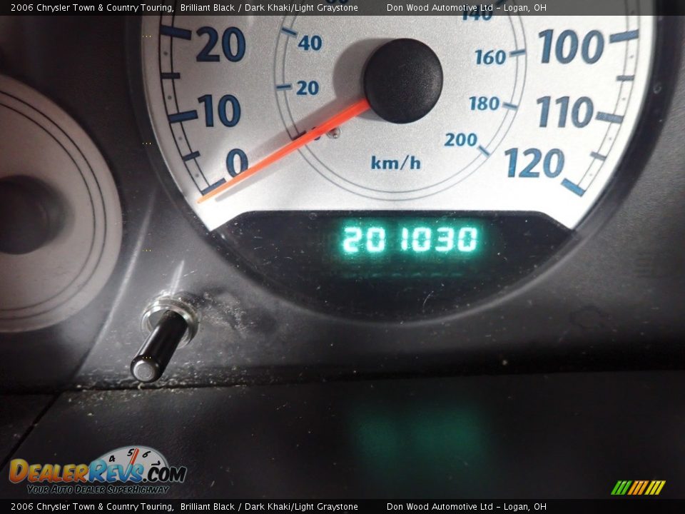 2006 Chrysler Town & Country Touring Brilliant Black / Dark Khaki/Light Graystone Photo #30