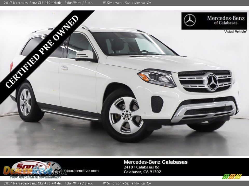 2017 Mercedes-Benz GLS 450 4Matic Polar White / Black Photo #1