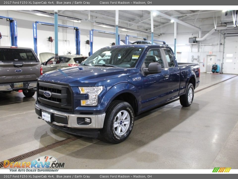 2017 Ford F150 XL SuperCab 4x4 Blue Jeans / Earth Gray Photo #1