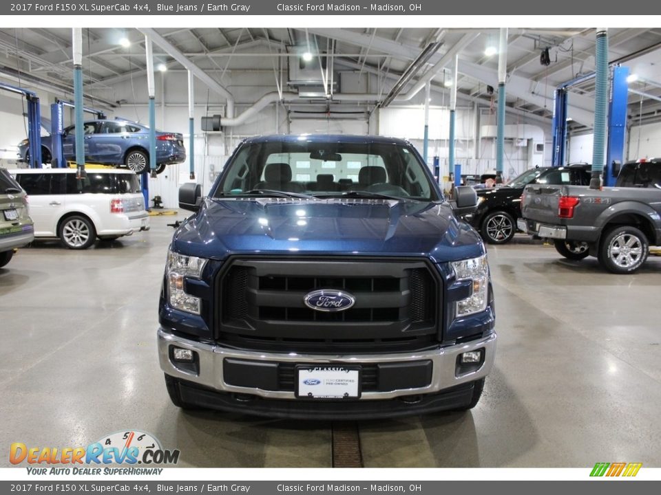 2017 Ford F150 XL SuperCab 4x4 Blue Jeans / Earth Gray Photo #2