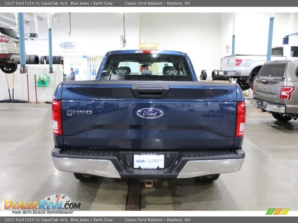 2017 Ford F150 XL SuperCab 4x4 Blue Jeans / Earth Gray Photo #6