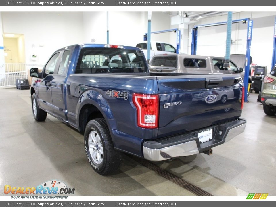 2017 Ford F150 XL SuperCab 4x4 Blue Jeans / Earth Gray Photo #7