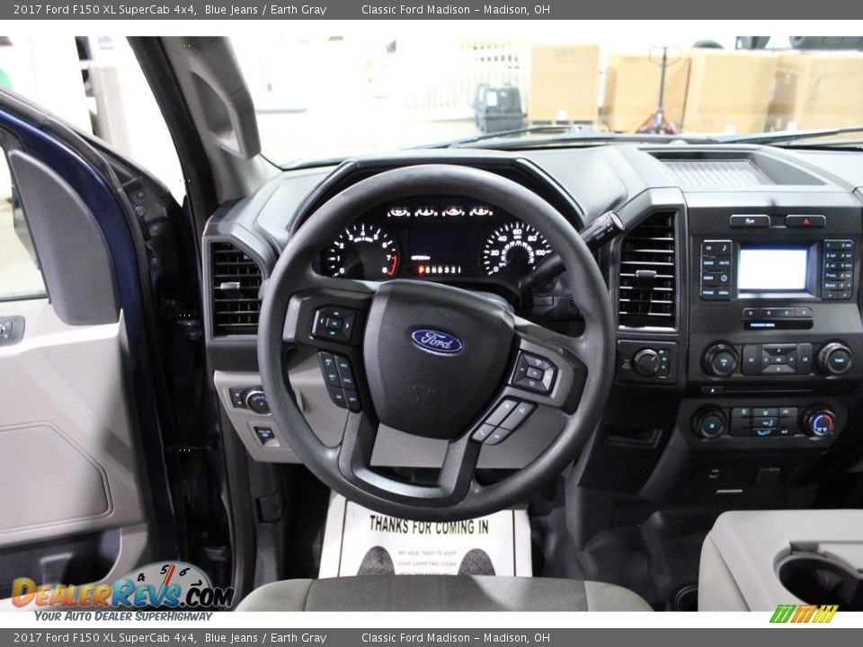 2017 Ford F150 XL SuperCab 4x4 Blue Jeans / Earth Gray Photo #9