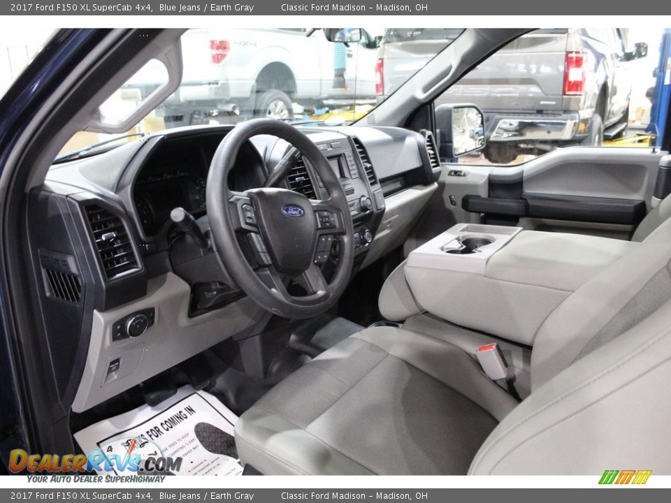 2017 Ford F150 XL SuperCab 4x4 Blue Jeans / Earth Gray Photo #11