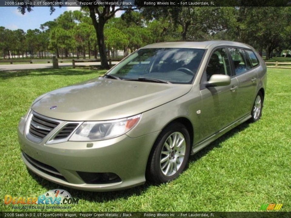 Front 3/4 View of 2008 Saab 9-3 2.0T SportCombi Wagon Photo #1