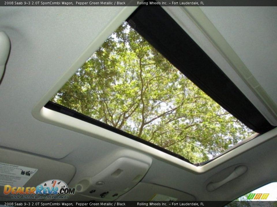 2008 Saab 9-3 2.0T SportCombi Wagon Pepper Green Metallic / Black Photo #4