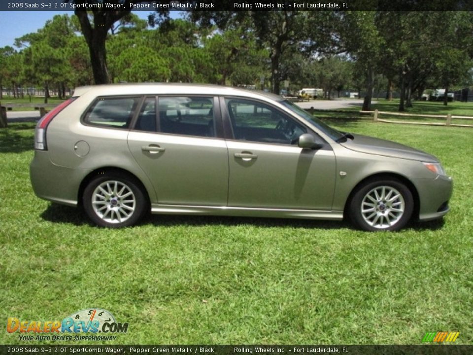 Pepper Green Metallic 2008 Saab 9-3 2.0T SportCombi Wagon Photo #11