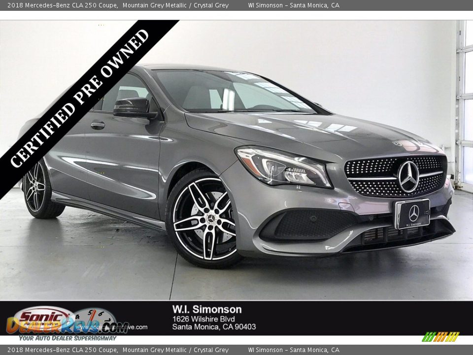 2018 Mercedes-Benz CLA 250 Coupe Mountain Grey Metallic / Crystal Grey Photo #1