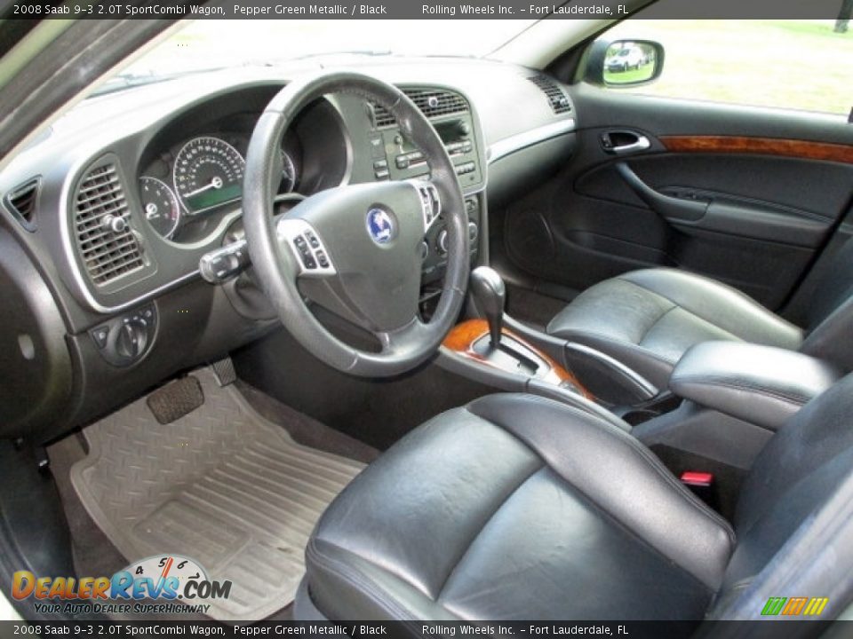 Black Interior - 2008 Saab 9-3 2.0T SportCombi Wagon Photo #14