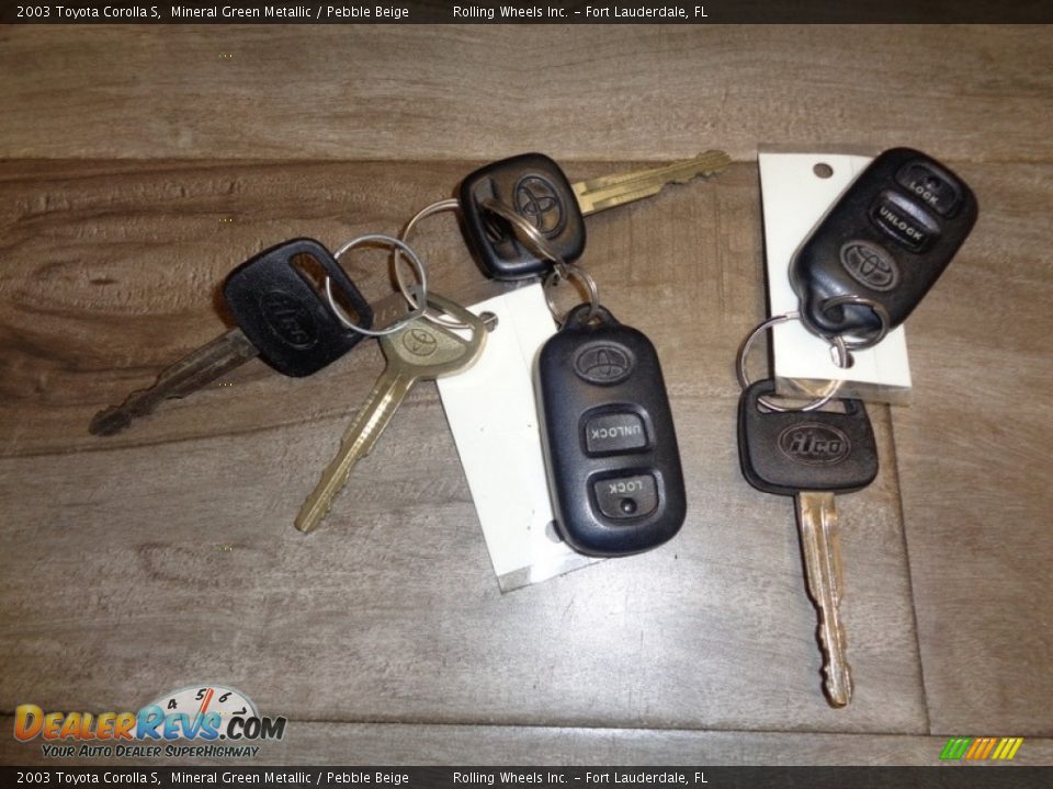 2003 Toyota Corolla S Mineral Green Metallic / Pebble Beige Photo #16