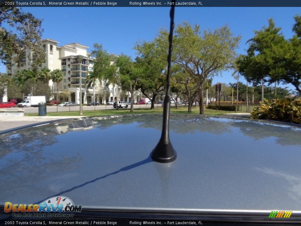 2003 Toyota Corolla S Mineral Green Metallic / Pebble Beige Photo #17