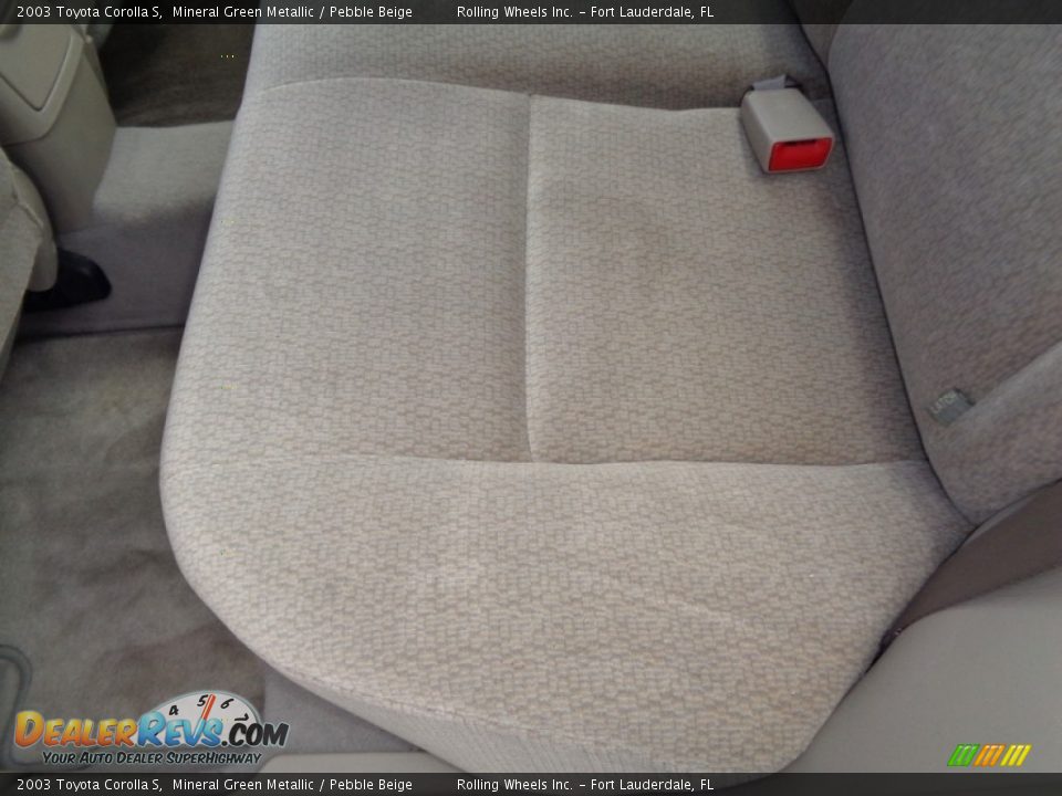 2003 Toyota Corolla S Mineral Green Metallic / Pebble Beige Photo #22