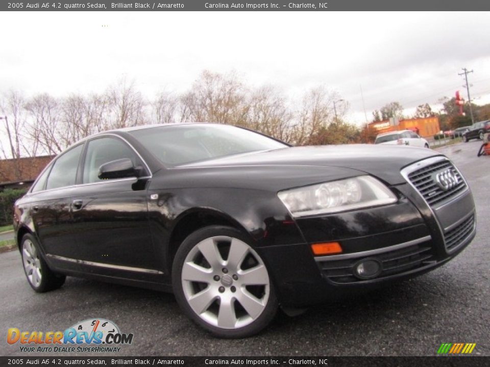 2005 Audi A6 4.2 quattro Sedan Brilliant Black / Amaretto Photo #1