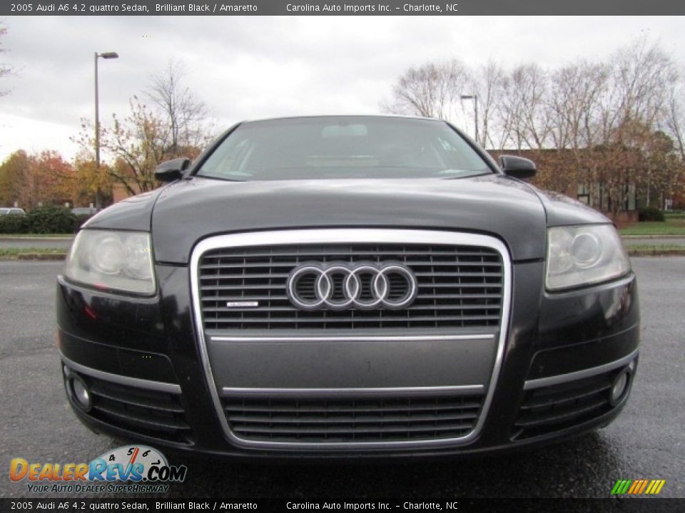 2005 Audi A6 4.2 quattro Sedan Brilliant Black / Amaretto Photo #4