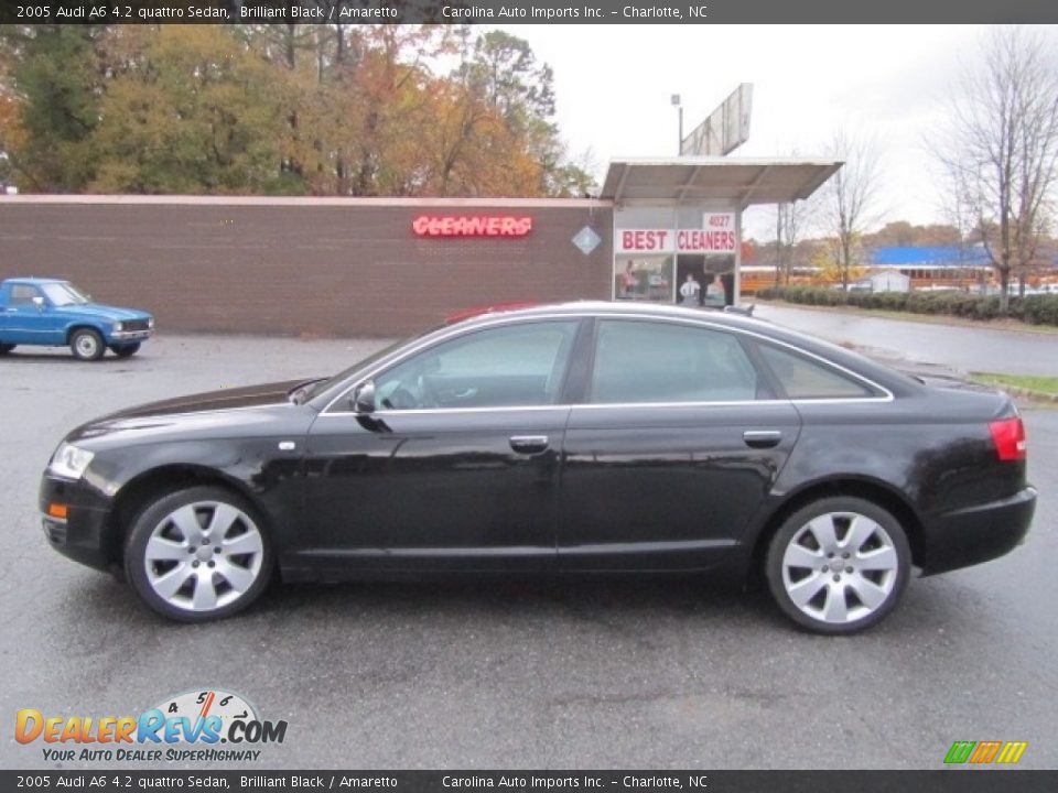2005 Audi A6 4.2 quattro Sedan Brilliant Black / Amaretto Photo #7