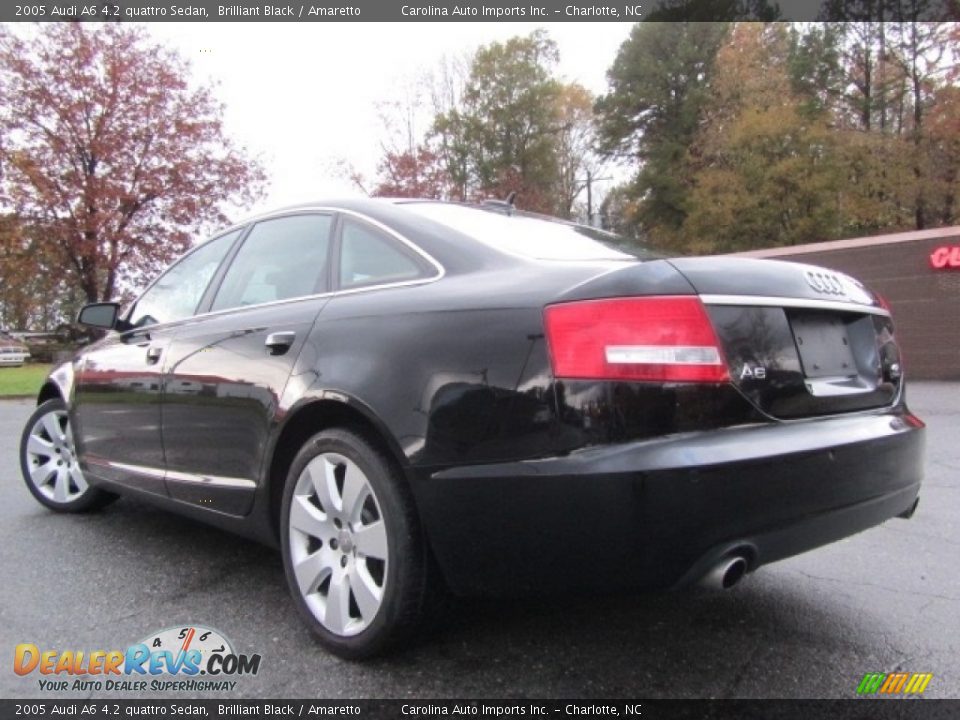 2005 Audi A6 4.2 quattro Sedan Brilliant Black / Amaretto Photo #8