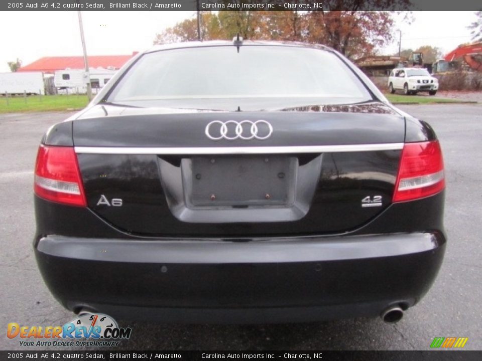 2005 Audi A6 4.2 quattro Sedan Brilliant Black / Amaretto Photo #9