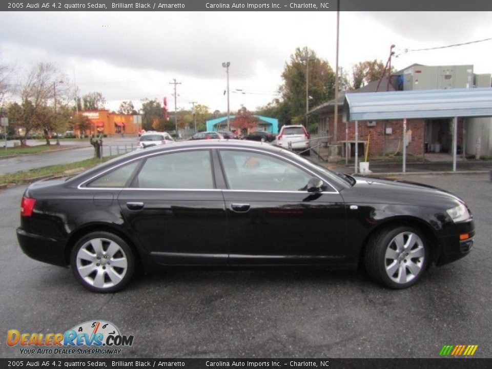 2005 Audi A6 4.2 quattro Sedan Brilliant Black / Amaretto Photo #11