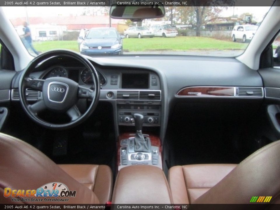 2005 Audi A6 4.2 quattro Sedan Brilliant Black / Amaretto Photo #13