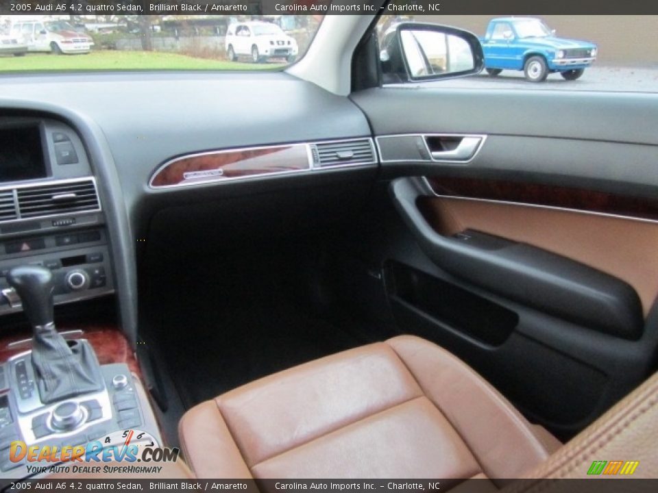2005 Audi A6 4.2 quattro Sedan Brilliant Black / Amaretto Photo #14