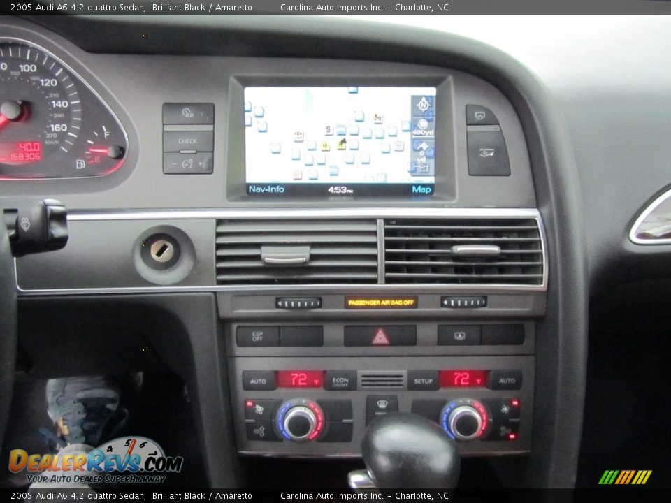 2005 Audi A6 4.2 quattro Sedan Brilliant Black / Amaretto Photo #15