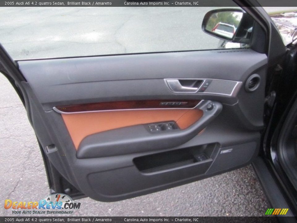 2005 Audi A6 4.2 quattro Sedan Brilliant Black / Amaretto Photo #17
