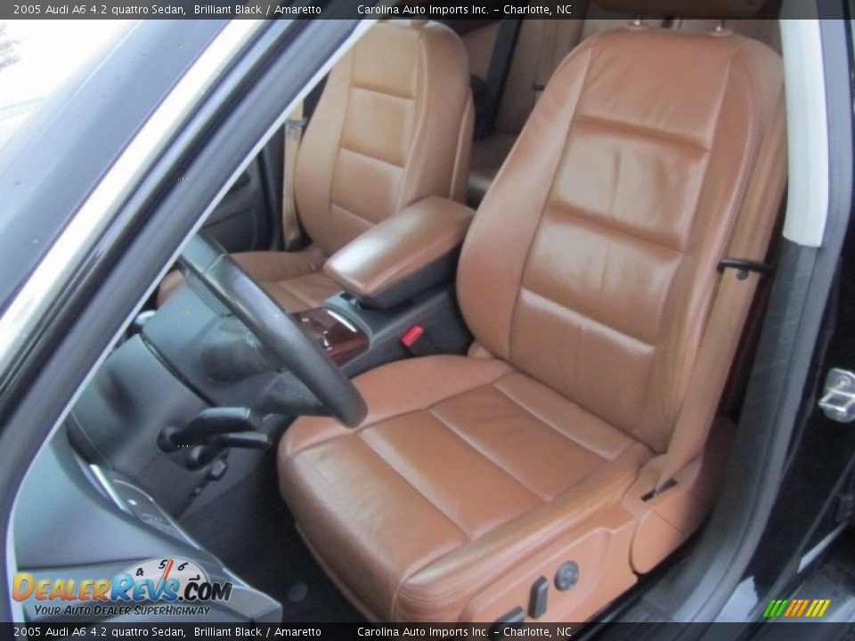 2005 Audi A6 4.2 quattro Sedan Brilliant Black / Amaretto Photo #18