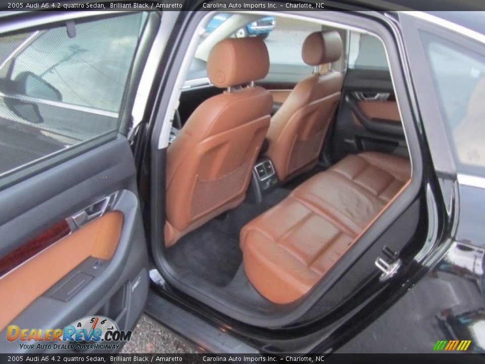 2005 Audi A6 4.2 quattro Sedan Brilliant Black / Amaretto Photo #19