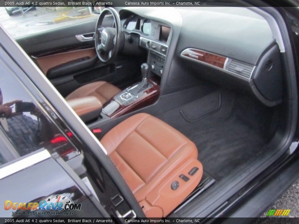 2005 Audi A6 4.2 quattro Sedan Brilliant Black / Amaretto Photo #21