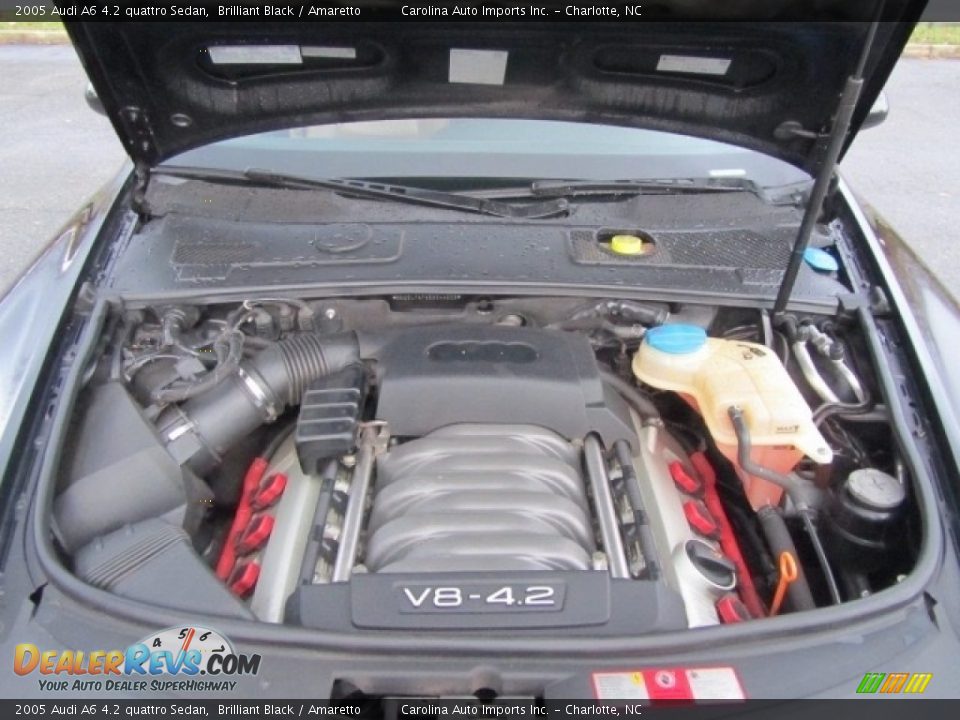 2005 Audi A6 4.2 quattro Sedan Brilliant Black / Amaretto Photo #25