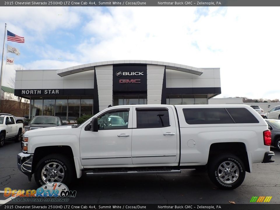 2015 Chevrolet Silverado 2500HD LTZ Crew Cab 4x4 Summit White / Cocoa/Dune Photo #1