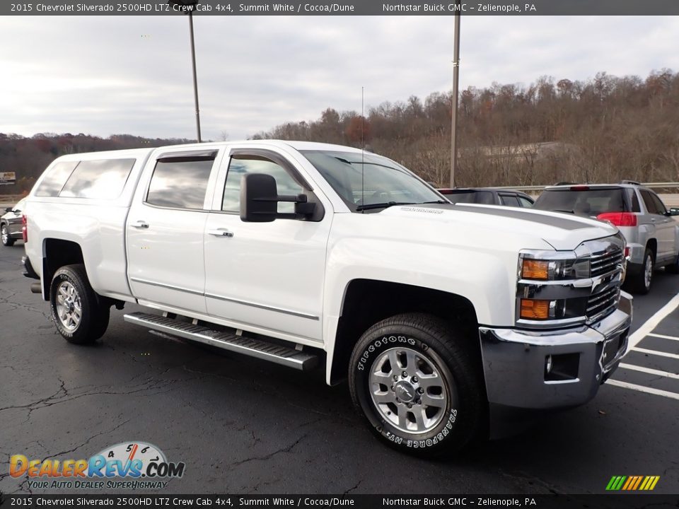 2015 Chevrolet Silverado 2500HD LTZ Crew Cab 4x4 Summit White / Cocoa/Dune Photo #4