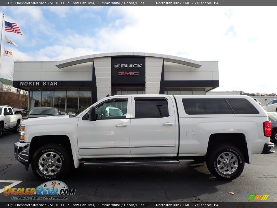 2015 Chevrolet Silverado 2500HD LTZ Crew Cab 4x4 Summit White / Cocoa/Dune Photo #11