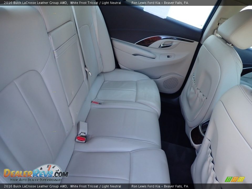 Rear Seat of 2016 Buick LaCrosse Leather Group AWD Photo #8