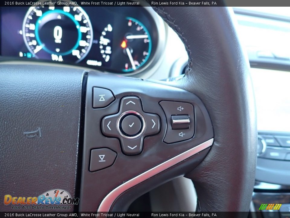 2016 Buick LaCrosse Leather Group AWD Steering Wheel Photo #19