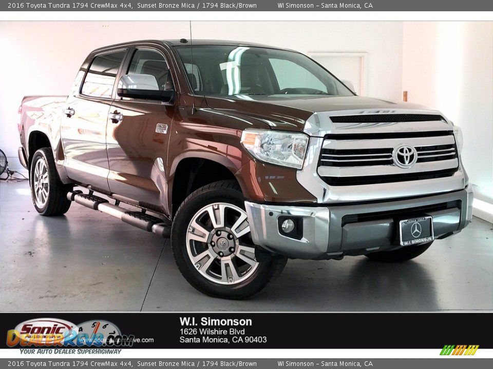 2016 Toyota Tundra 1794 CrewMax 4x4 Sunset Bronze Mica / 1794 Black/Brown Photo #1