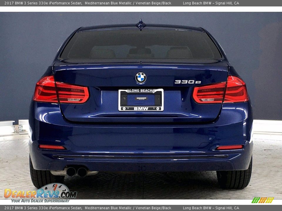 2017 BMW 3 Series 330e iPerfomance Sedan Mediterranean Blue Metallic / Venetian Beige/Black Photo #3
