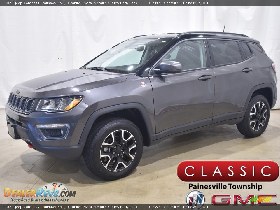 2020 Jeep Compass Trailhawk 4x4 Granite Crystal Metallic / Ruby Red/Black Photo #1