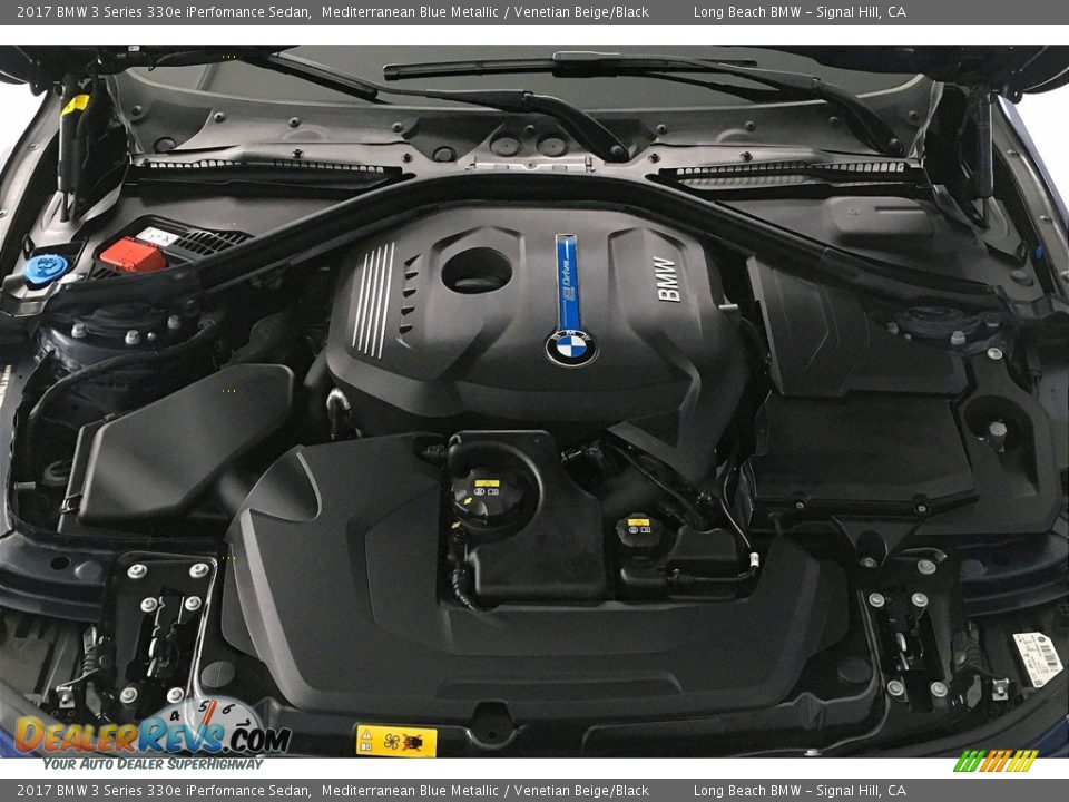 2017 BMW 3 Series 330e iPerfomance Sedan Mediterranean Blue Metallic / Venetian Beige/Black Photo #9