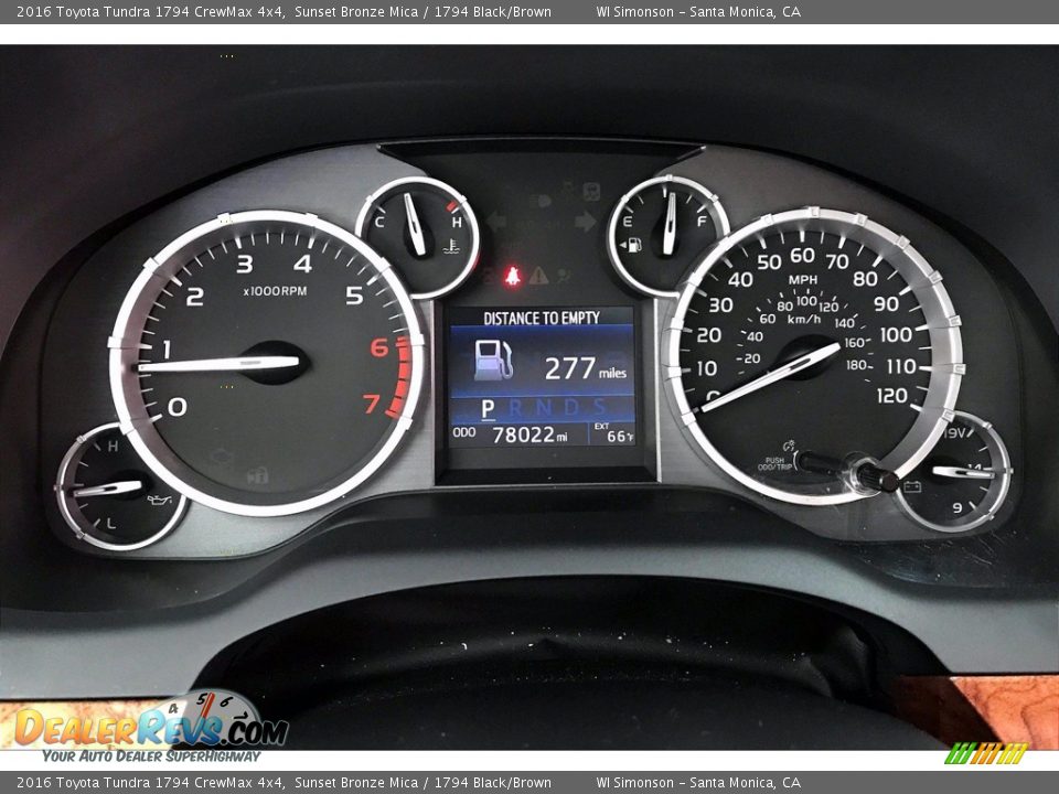 2016 Toyota Tundra 1794 CrewMax 4x4 Gauges Photo #23