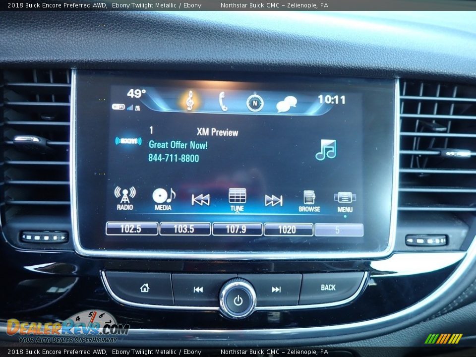 2018 Buick Encore Preferred AWD Ebony Twilight Metallic / Ebony Photo #22