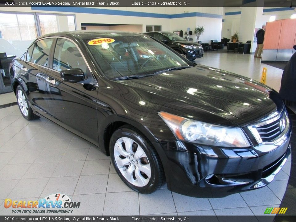 2010 Honda Accord EX-L V6 Sedan Crystal Black Pearl / Black Photo #3