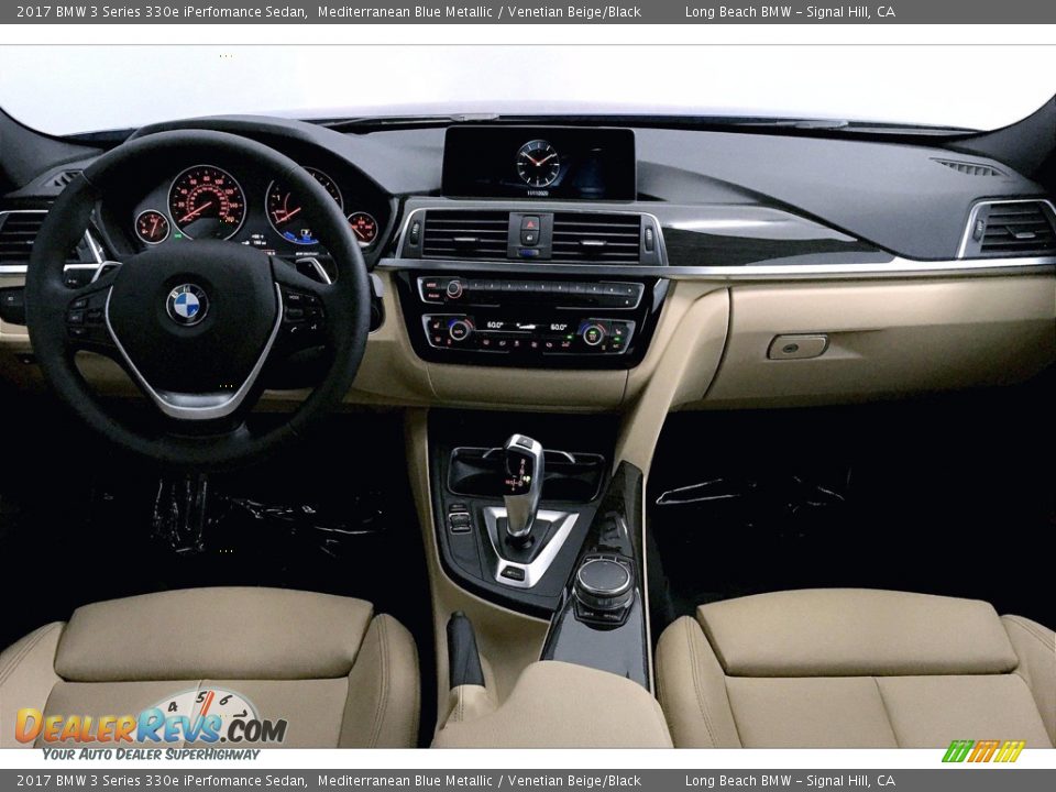2017 BMW 3 Series 330e iPerfomance Sedan Mediterranean Blue Metallic / Venetian Beige/Black Photo #15