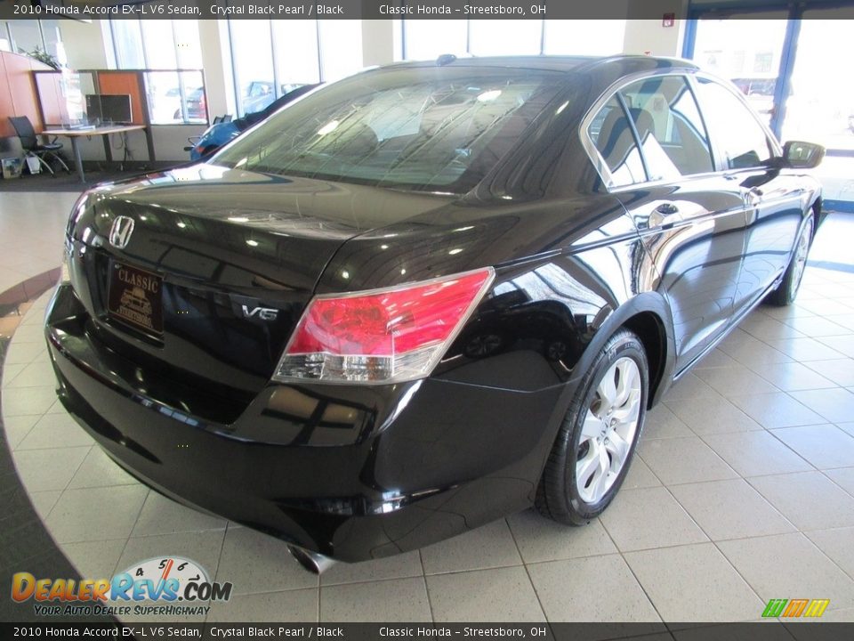2010 Honda Accord EX-L V6 Sedan Crystal Black Pearl / Black Photo #7