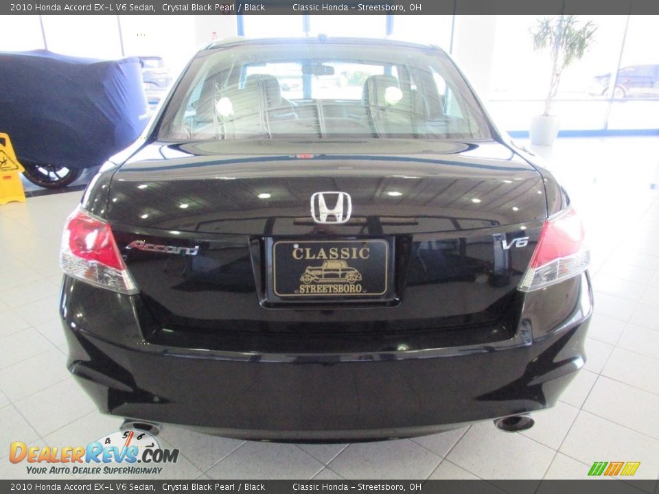 2010 Honda Accord EX-L V6 Sedan Crystal Black Pearl / Black Photo #8