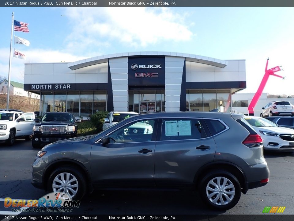 2017 Nissan Rogue S AWD Gun Metallic / Charcoal Photo #1