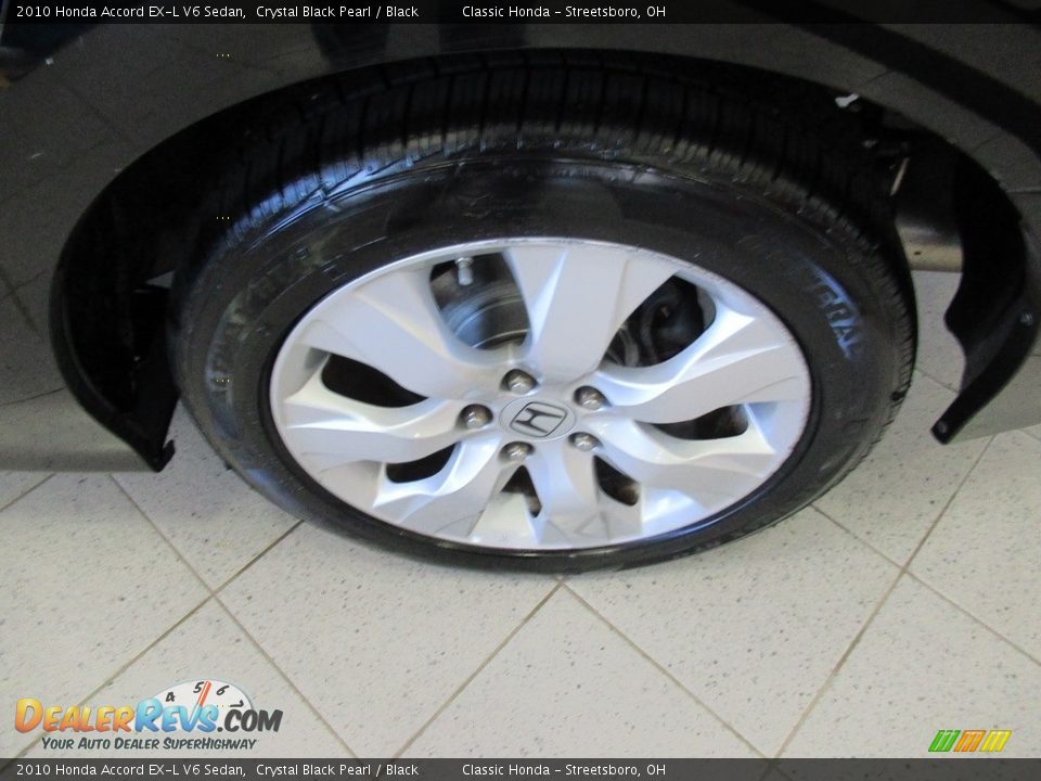2010 Honda Accord EX-L V6 Sedan Crystal Black Pearl / Black Photo #12